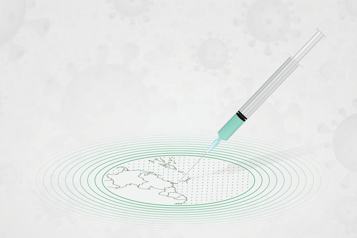 Grenada vaccination concept, vaccine injection in map of Grenada. Vaccine and vaccination against coronavirus, COVID-19. vector