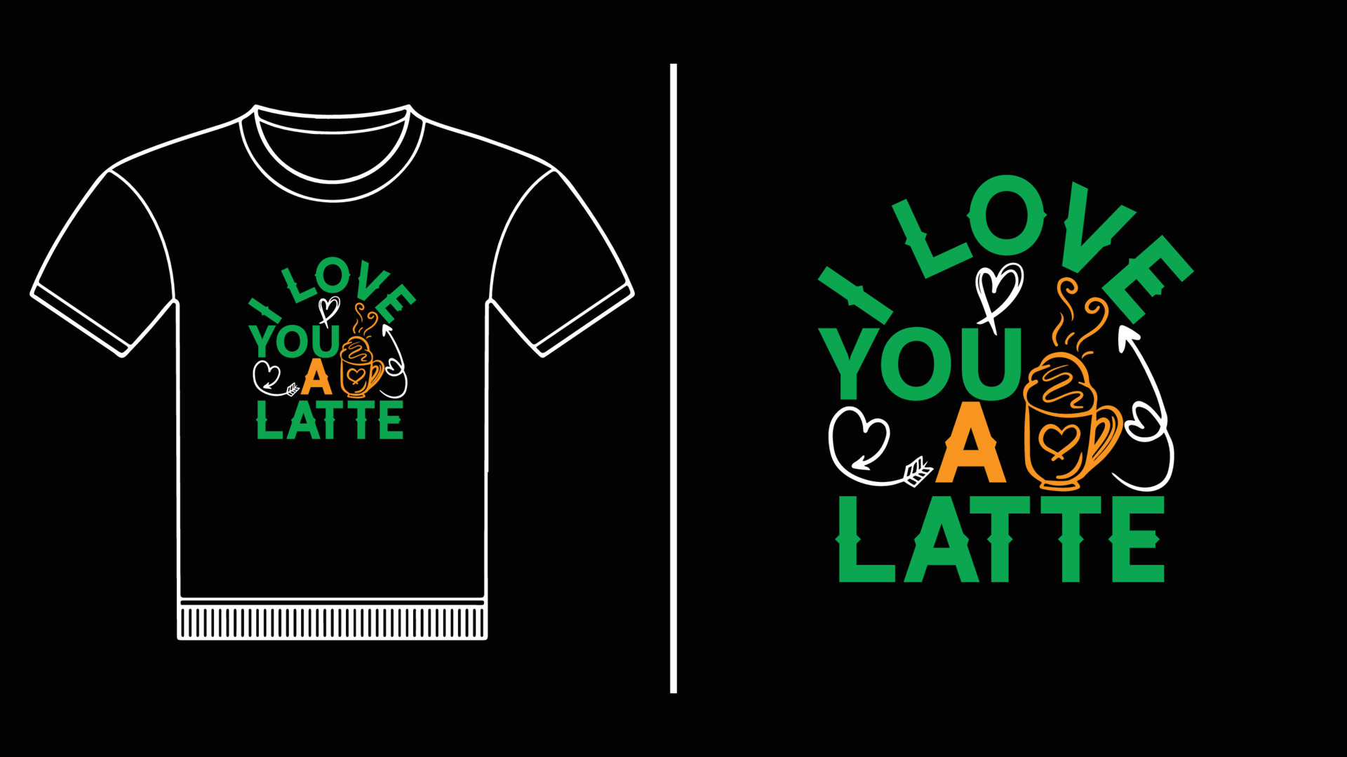 I Love You A Latte 5560688 Vector Art at Vecteezy