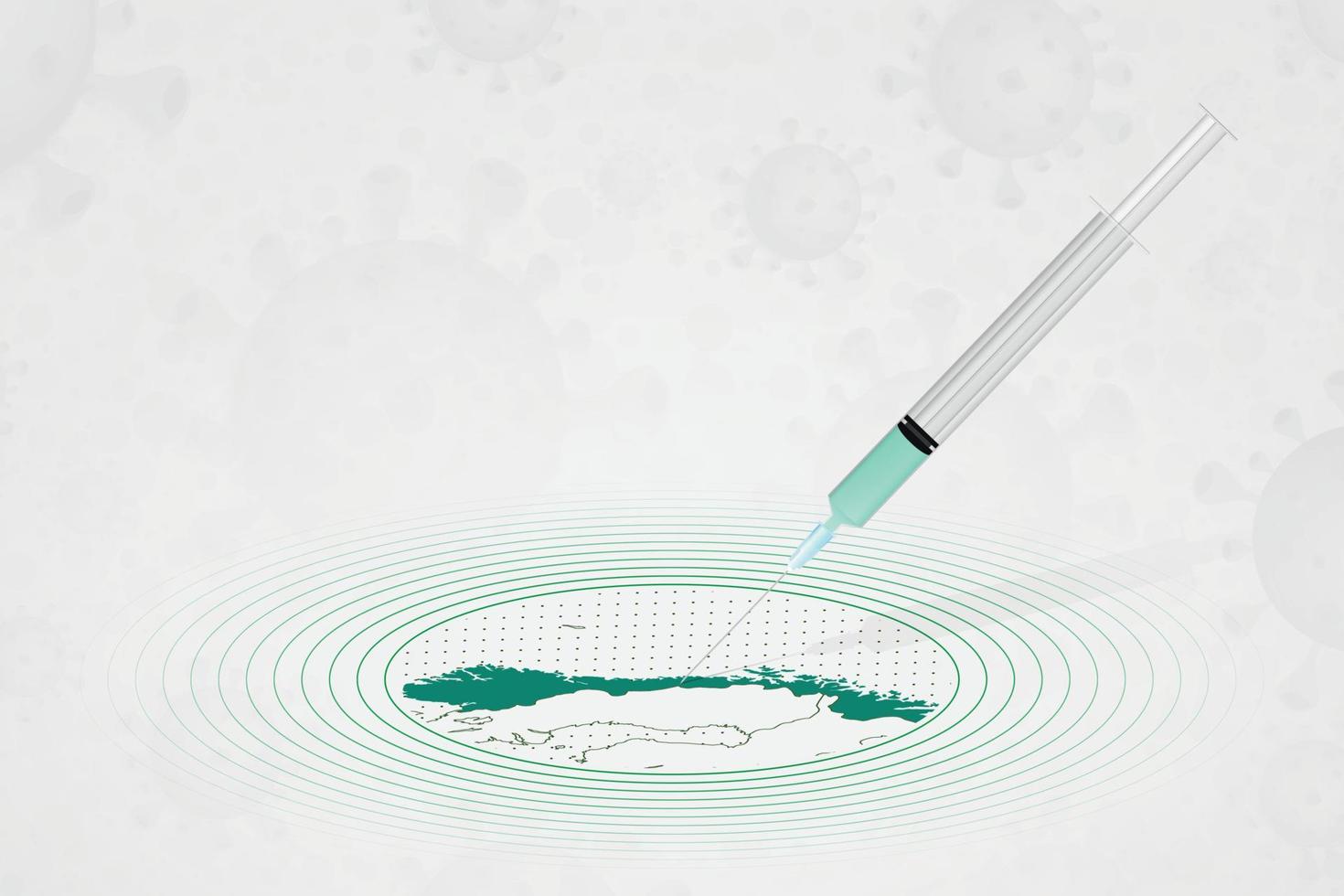 concepto de vacunación de noruega, inyección de vacuna en el mapa de noruega. vacuna y vacunación contra el coronavirus, covid-19. vector