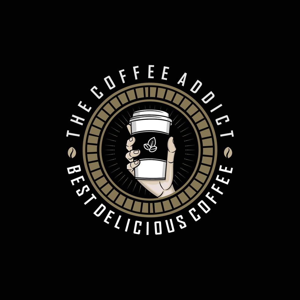 COFFEE ADDICT LOGO TEMPLATE.eps vector