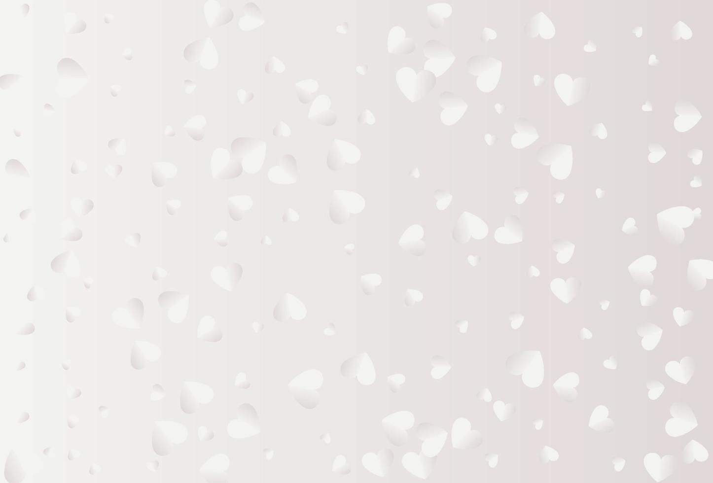 Valentine's day hearts vector isolated on white background.