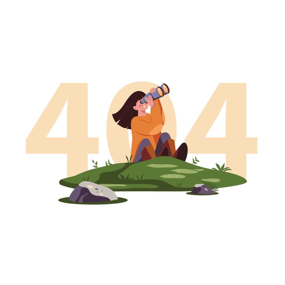 Error 404 page not found illustration vector