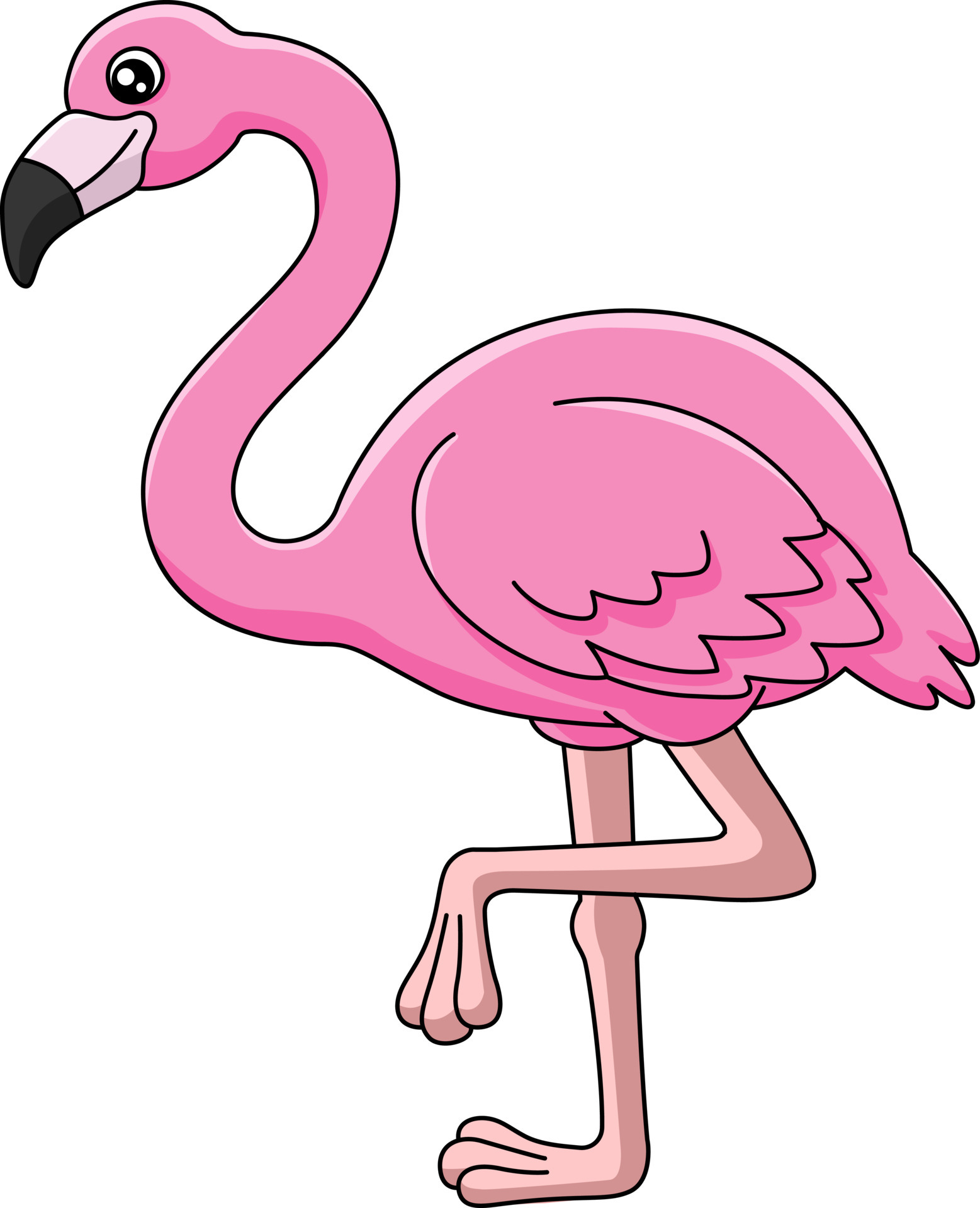 Рисунок фламинго для детей
