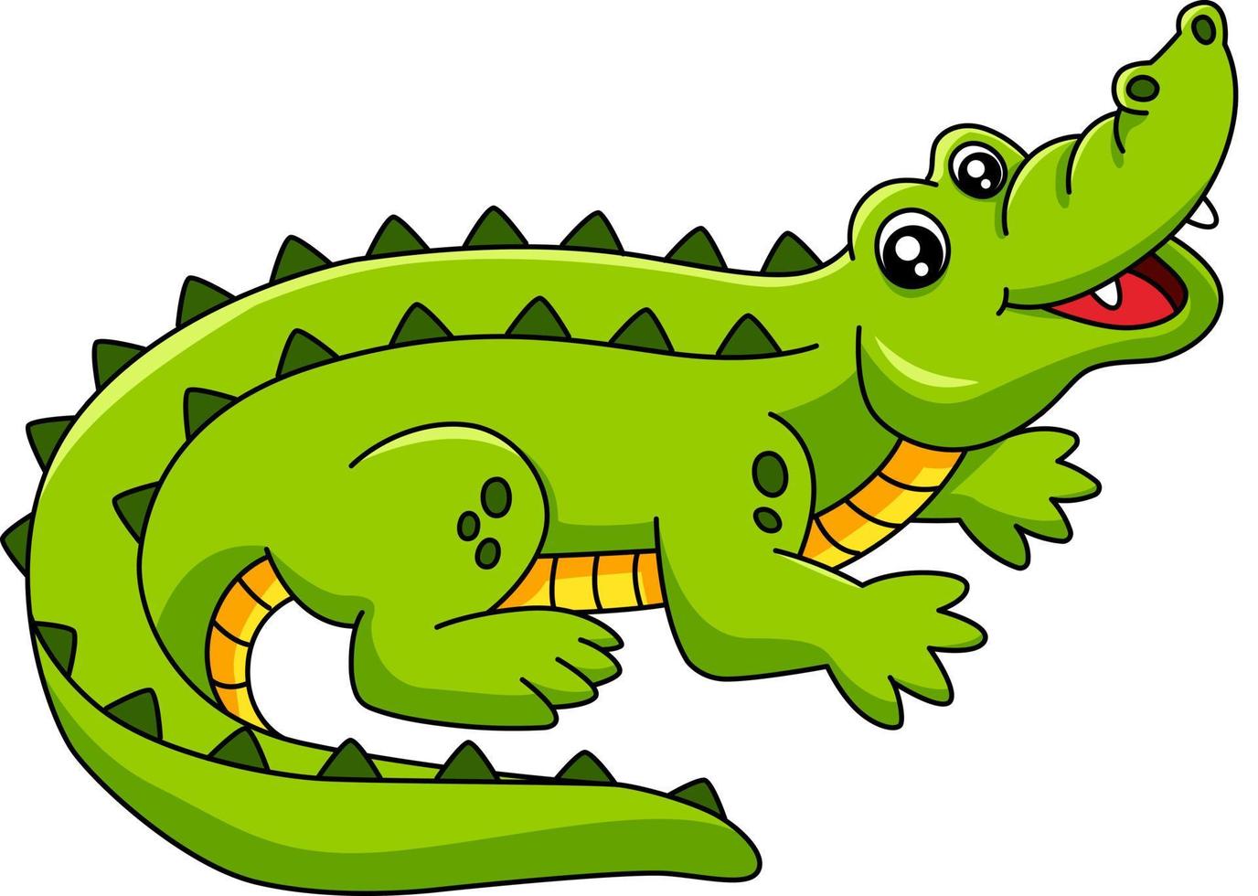 Crocodile Cartoon Clipart Vector Illustration