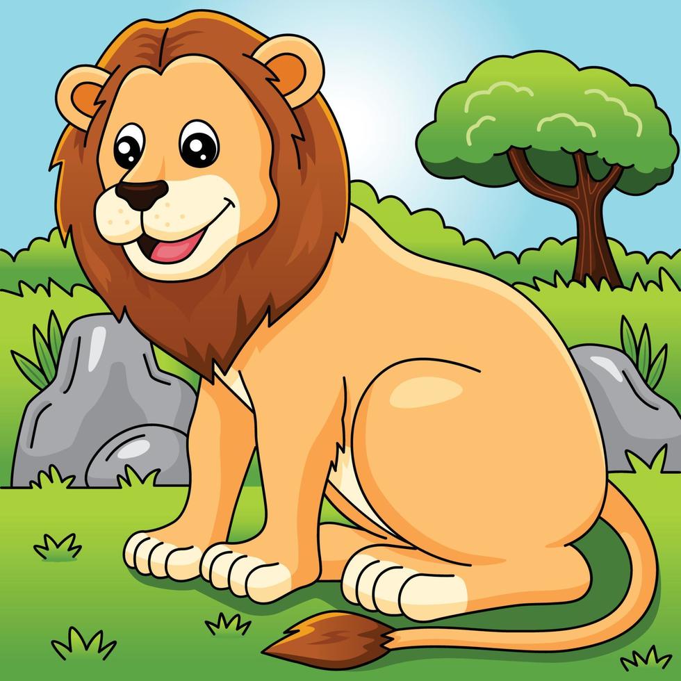 ilustración de color de vector de dibujos animados de león 5561699 Vector en Vecteezy ilustración de color de vector de dibujos animados de león 5561699 Vector en Vecteezy