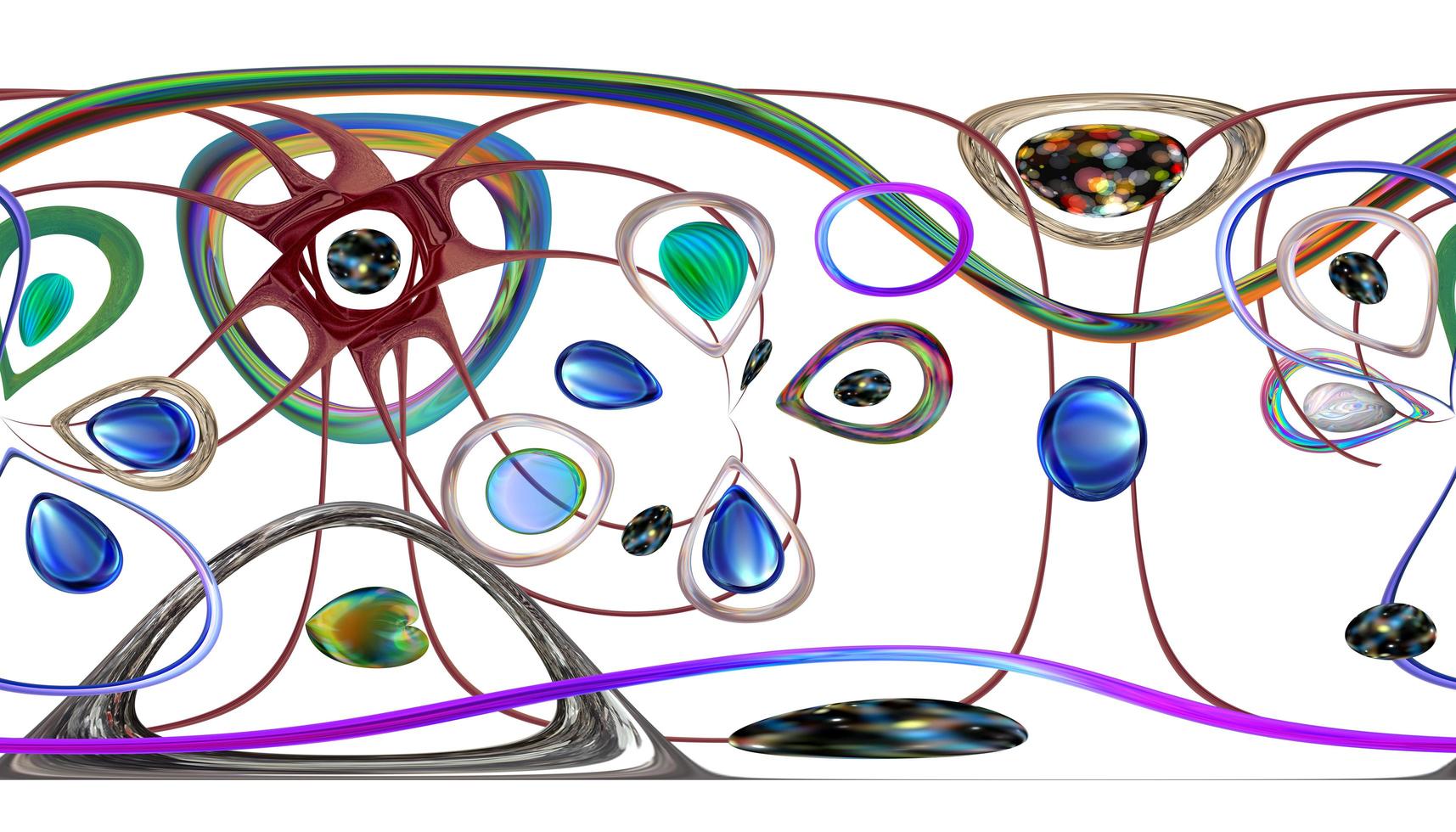 Abstract fantasy background with colorful figures. photo
