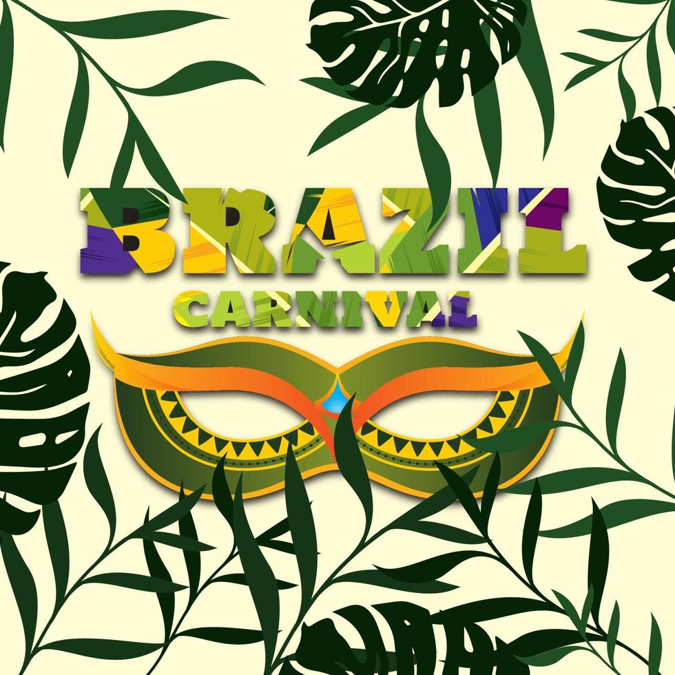 Brazilian carnival background. post background, banner poster, music event poster and party vector