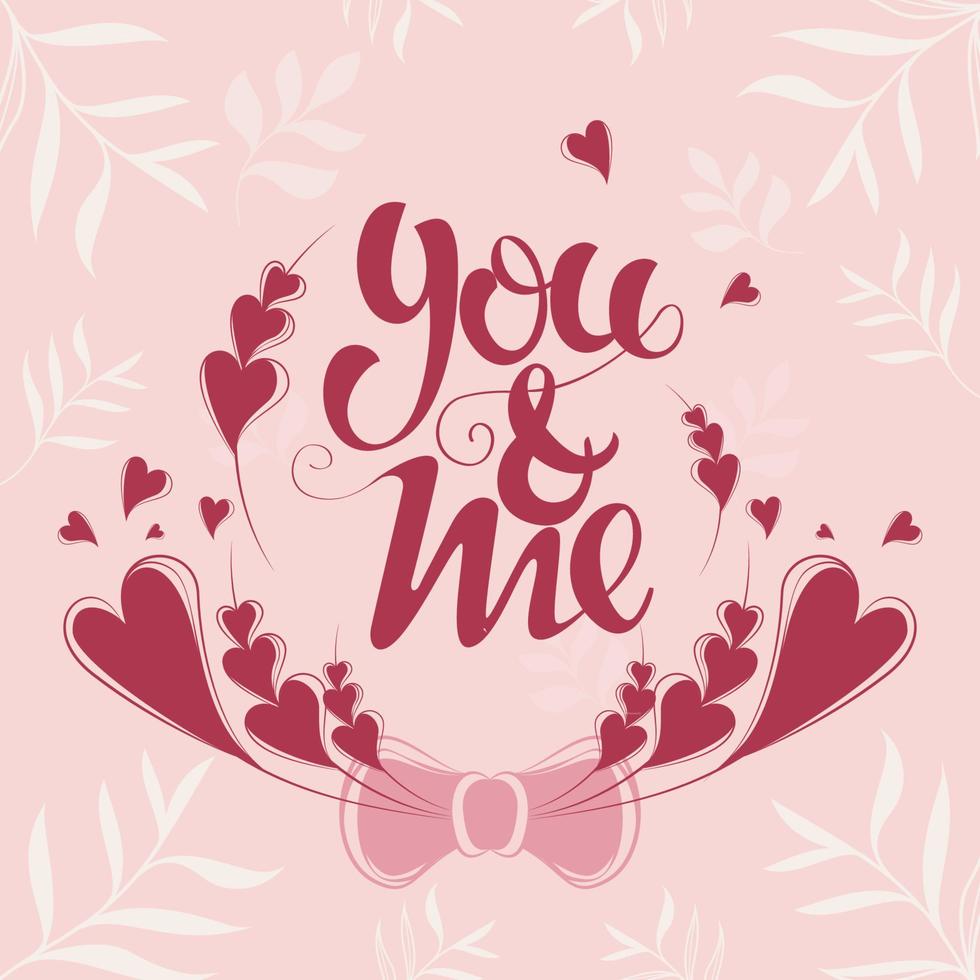 Valentine's Day couple love quotes. greeting card poster design and social media post vector