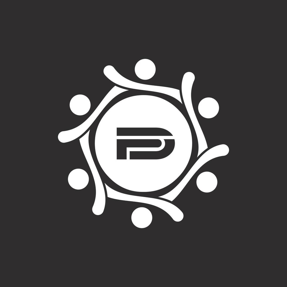FD initials letter creative logo icon vector black color free download