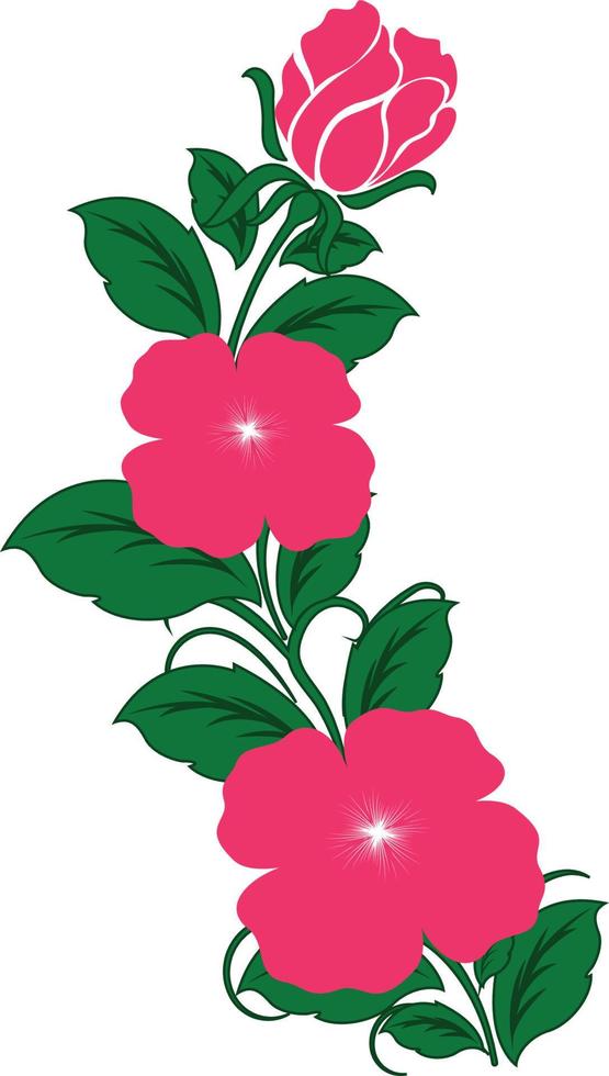 beautiful flowers for design in vector