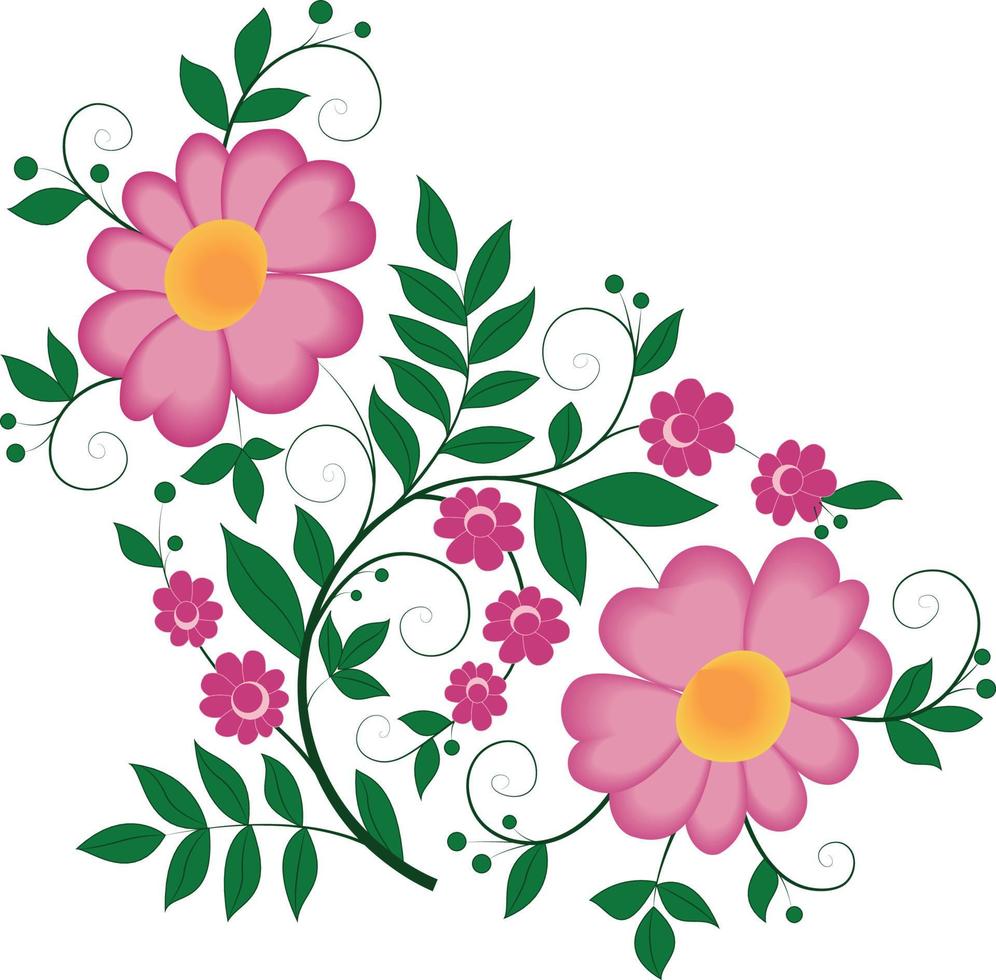 Vector flower illustration. Illustration for post card, notebook, social media, scrapbook or other design