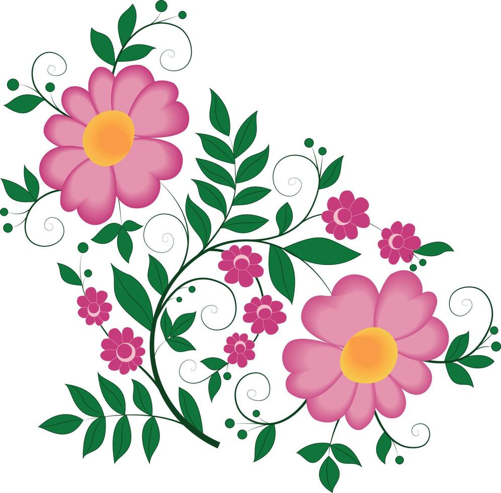 ilustración de flores vectoriales. ilustración para tarjeta postal, cuaderno, medios sociales, álbum de recortes u otro diseño vector