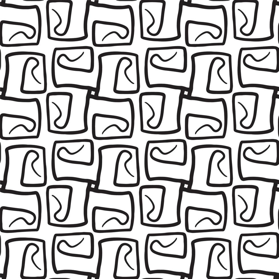 Seamless abstract geometric hand drawn pattern. vector