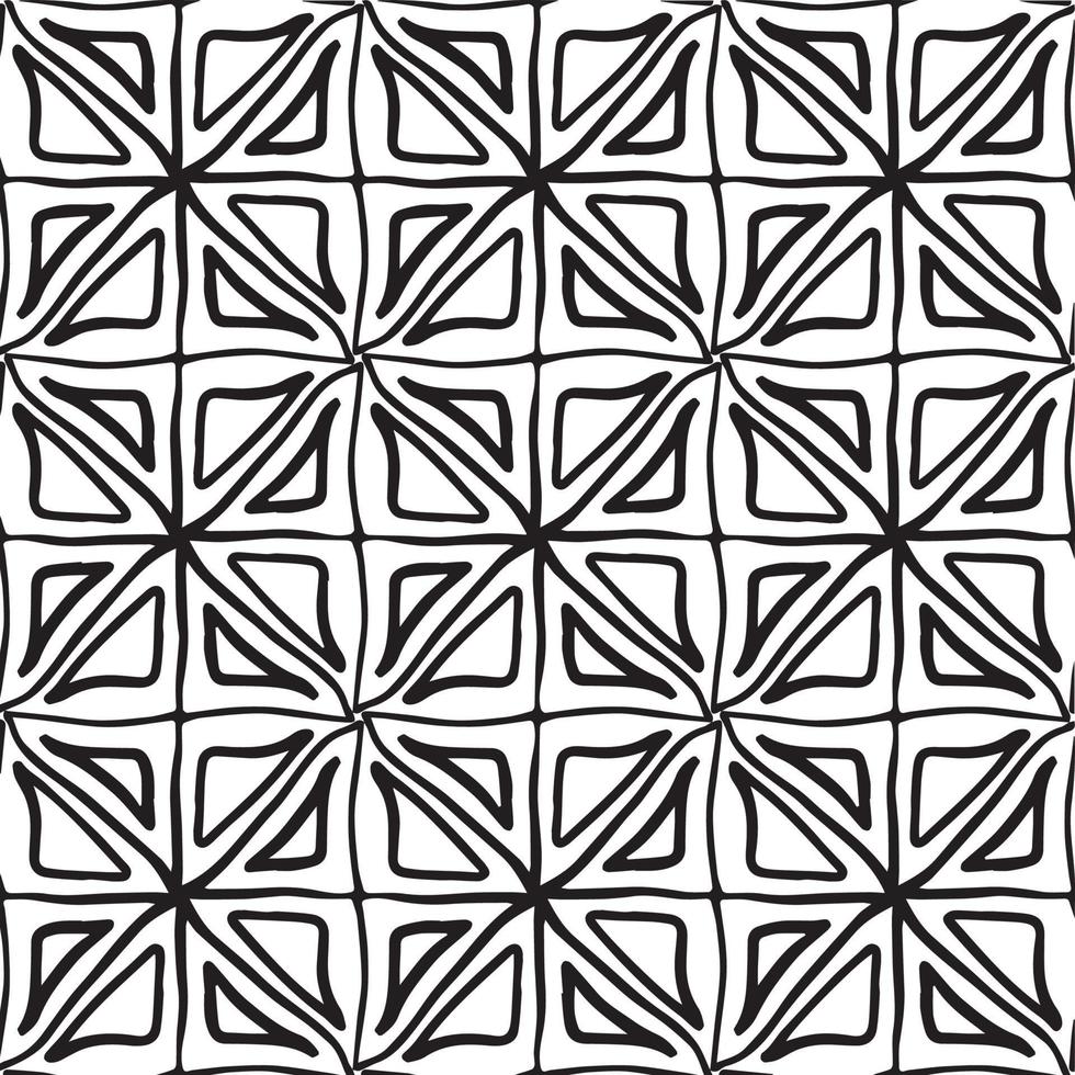 Seamless abstract geometric hand drawn pattern. vector