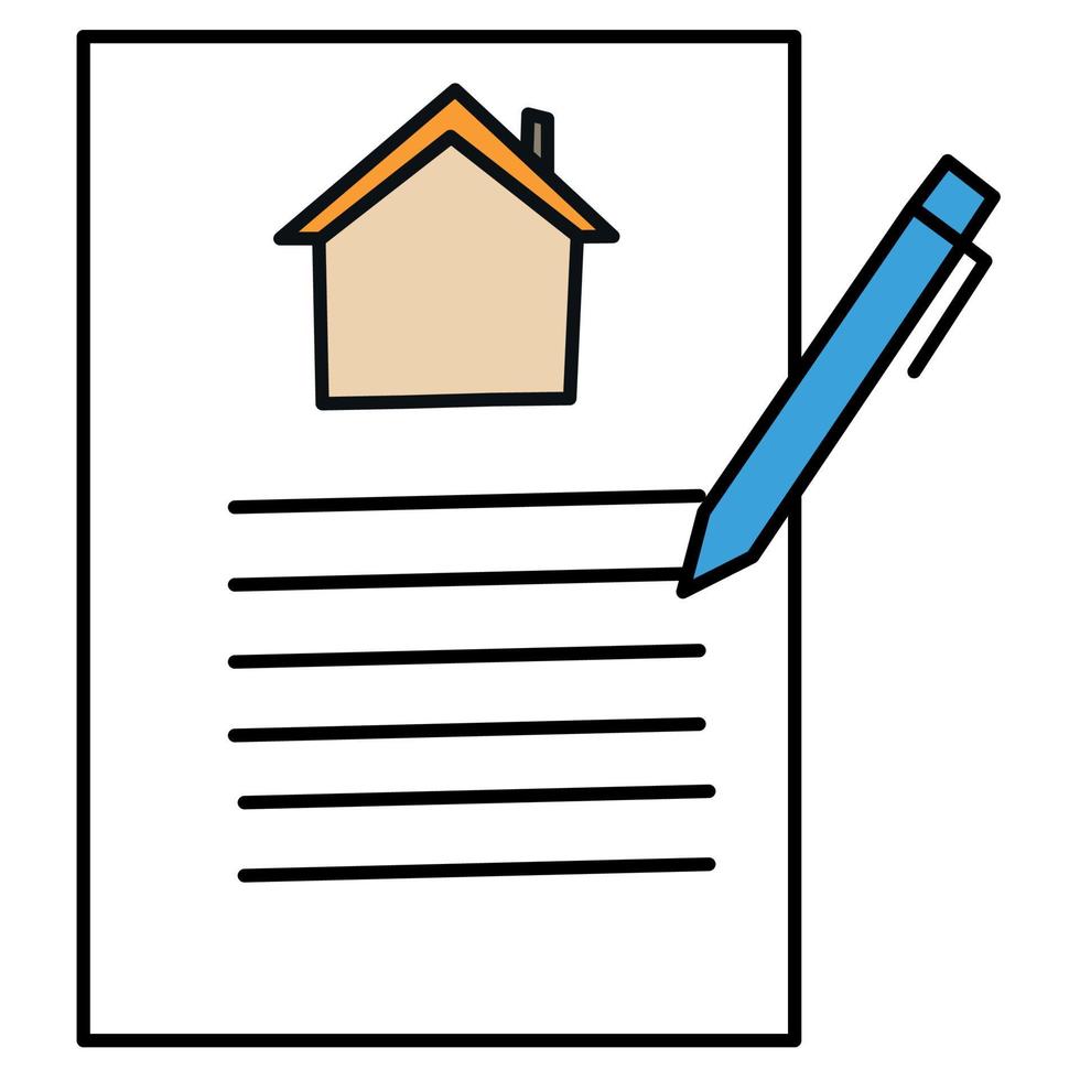 Housing lease agreement vector