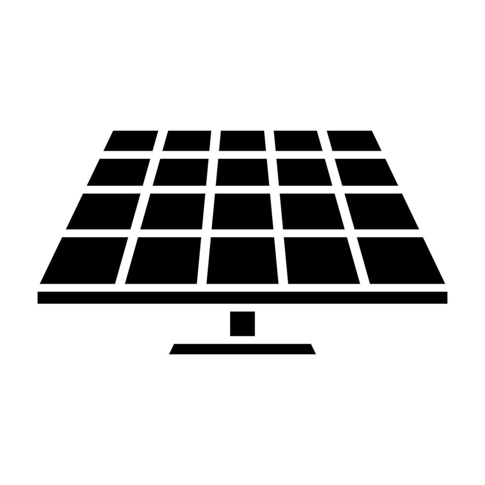 icono de panel solar. industria de las energías alternativas. energía renovable y limpia. generación de electricidad del sol vector