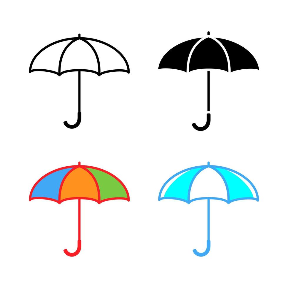 Umbrella icon. Water or sun protection symbol vector