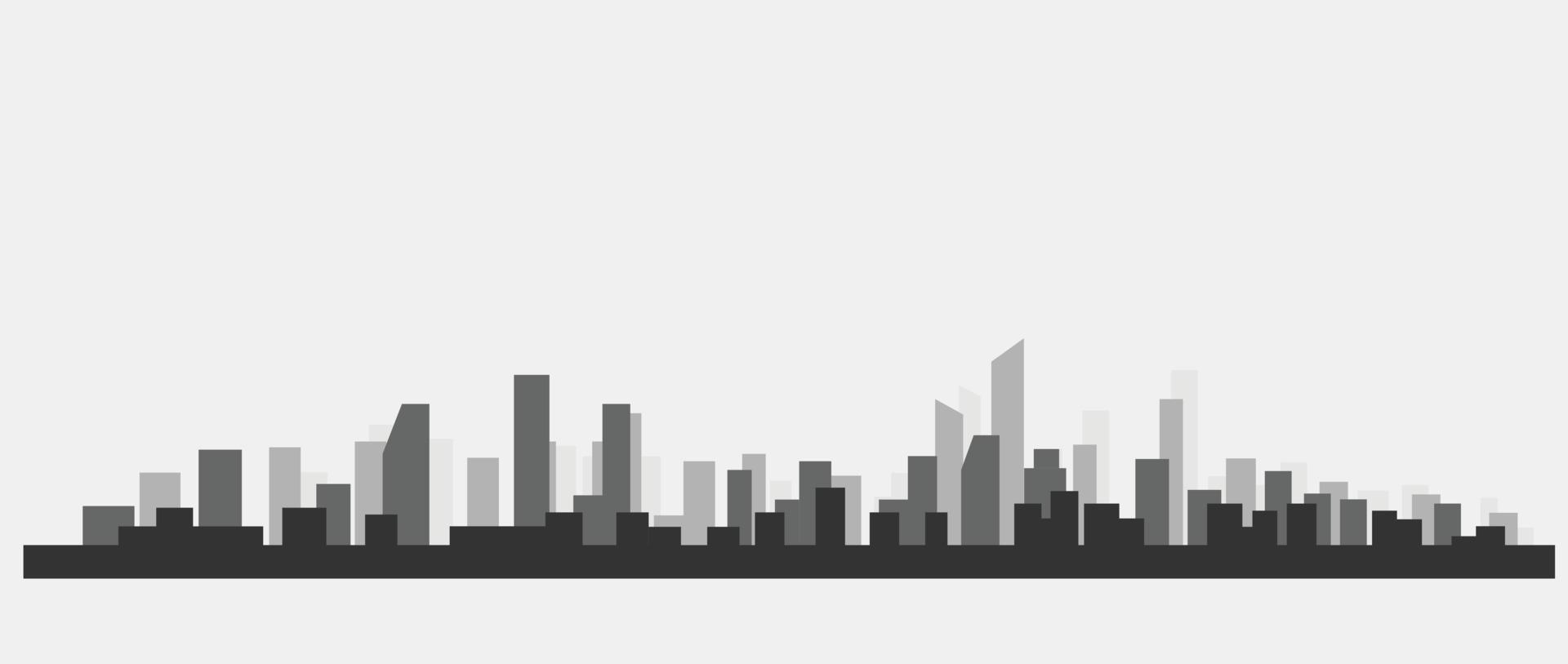 Modern City Skyline on white background. vector