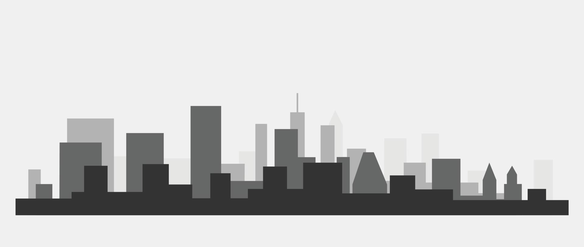 horizonte de la ciudad moderna sobre fondo blanco. vector