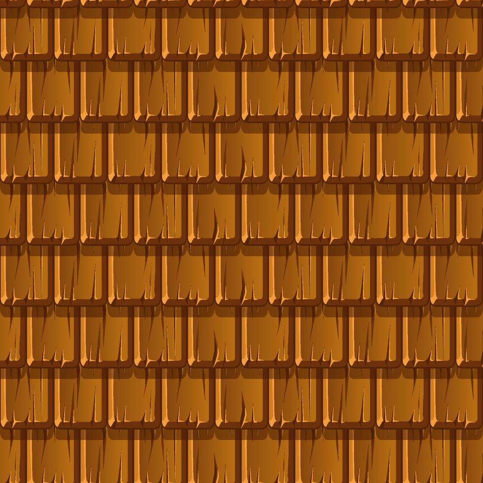 Seamless pattern of brown wooden old roof vector