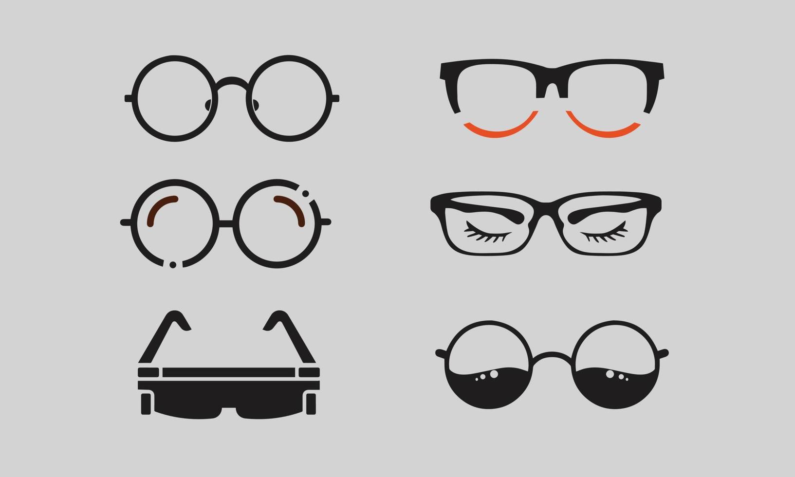 vector libre de accesorios ópticos de anteojos