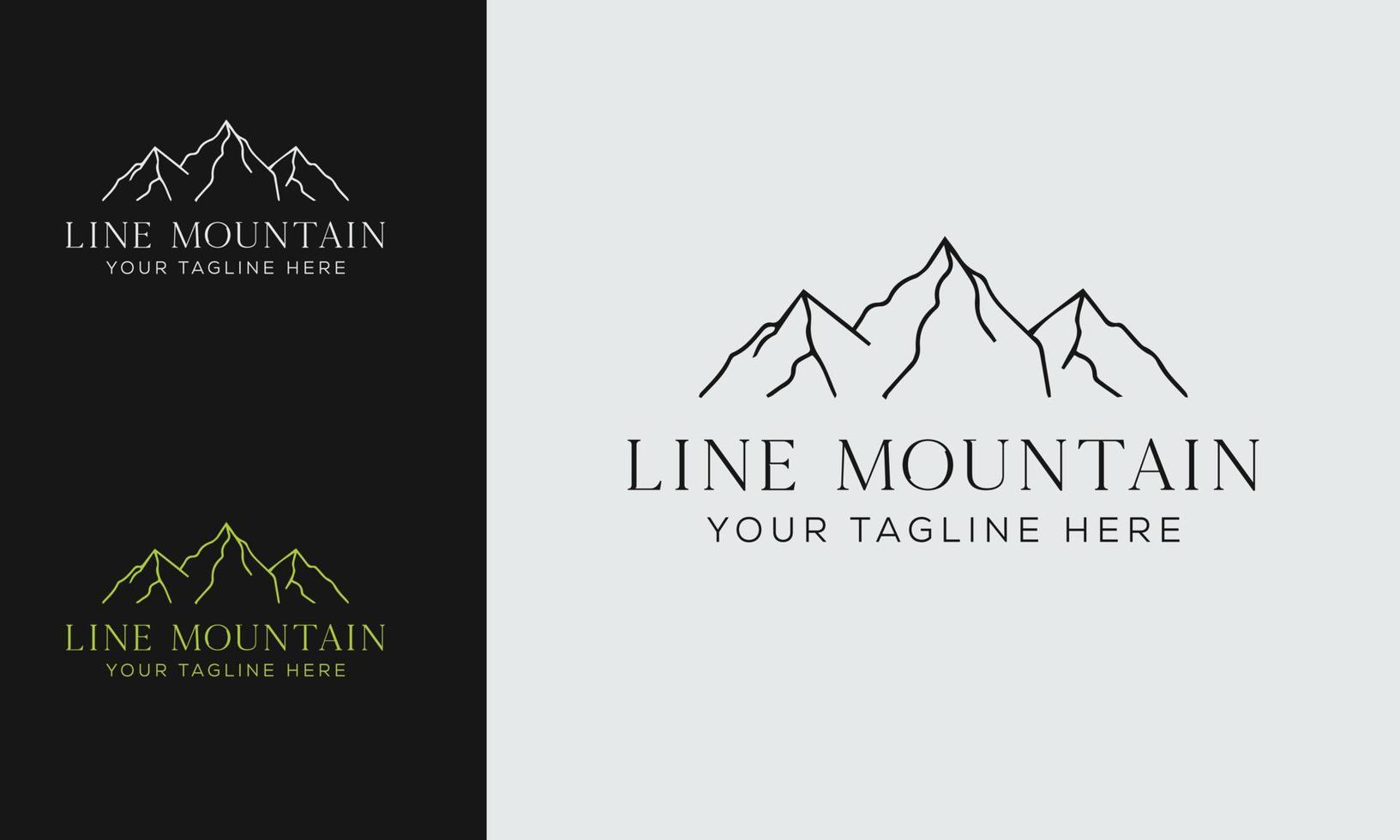 Vintage mountain vector collection, icon silhouette illustrations Free Vector