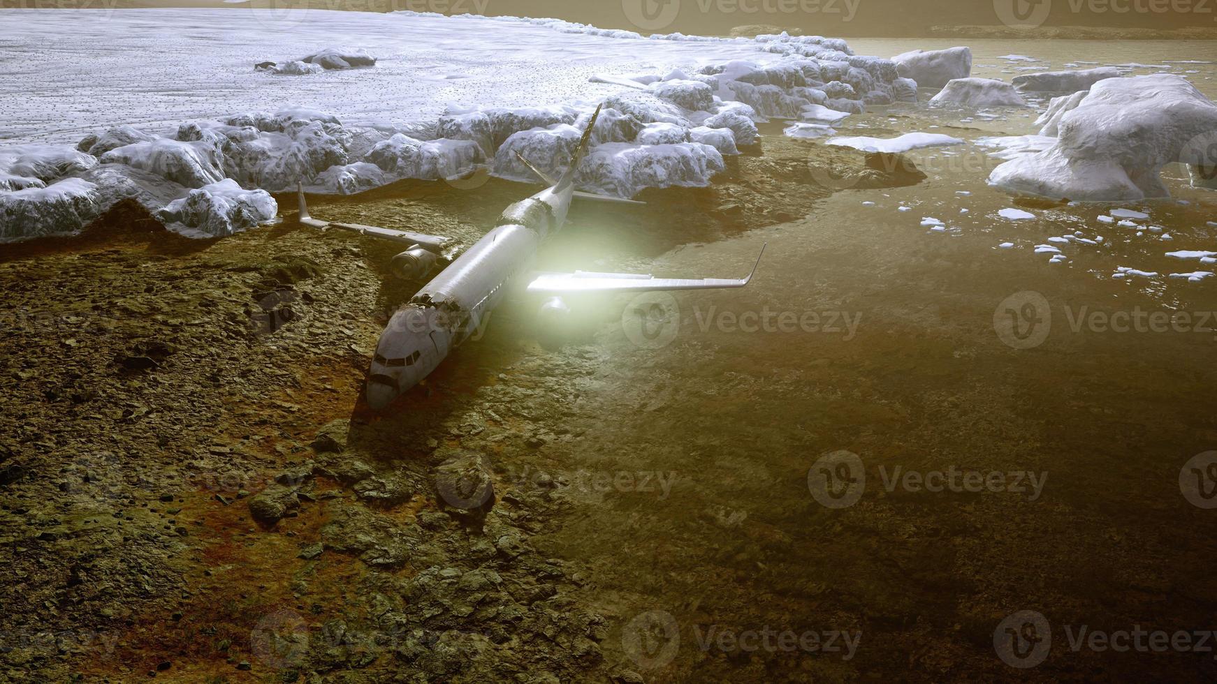 8K plane wreck on the black beach photo