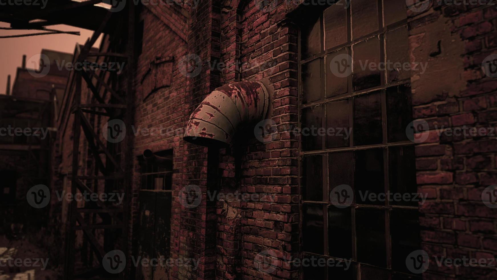 Abandoned Industrial Buildings of old factory photo