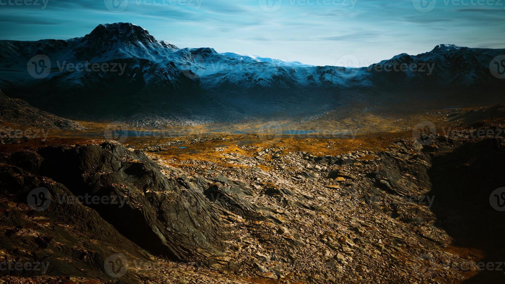 montañas y campos polares de los urales foto