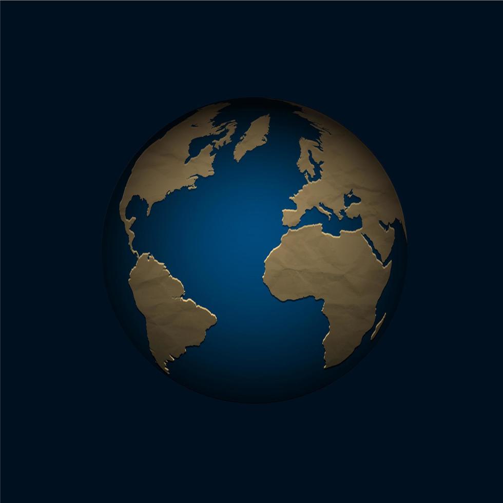 Dark blue Globe vector