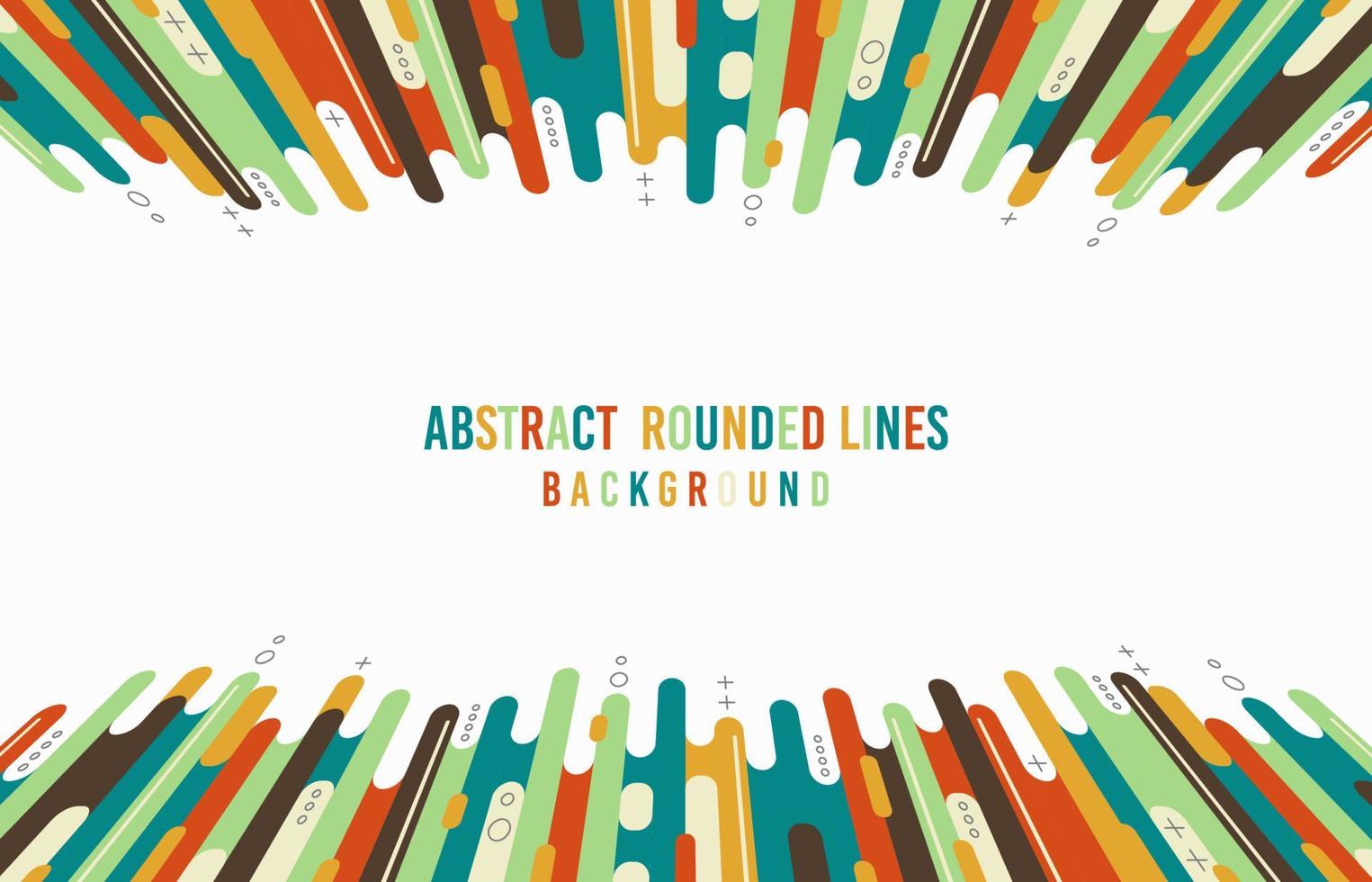 Abstract colorful rounded lines pattern artwork decorative style. Overlapping design with copy space of text background. illustration vector