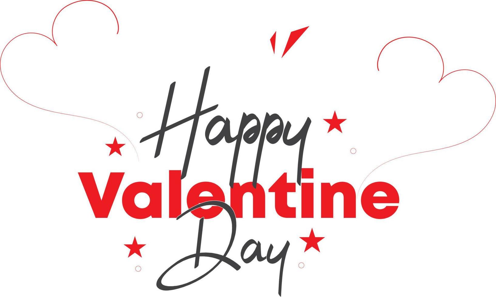 Typography Valentines day with vector art background design