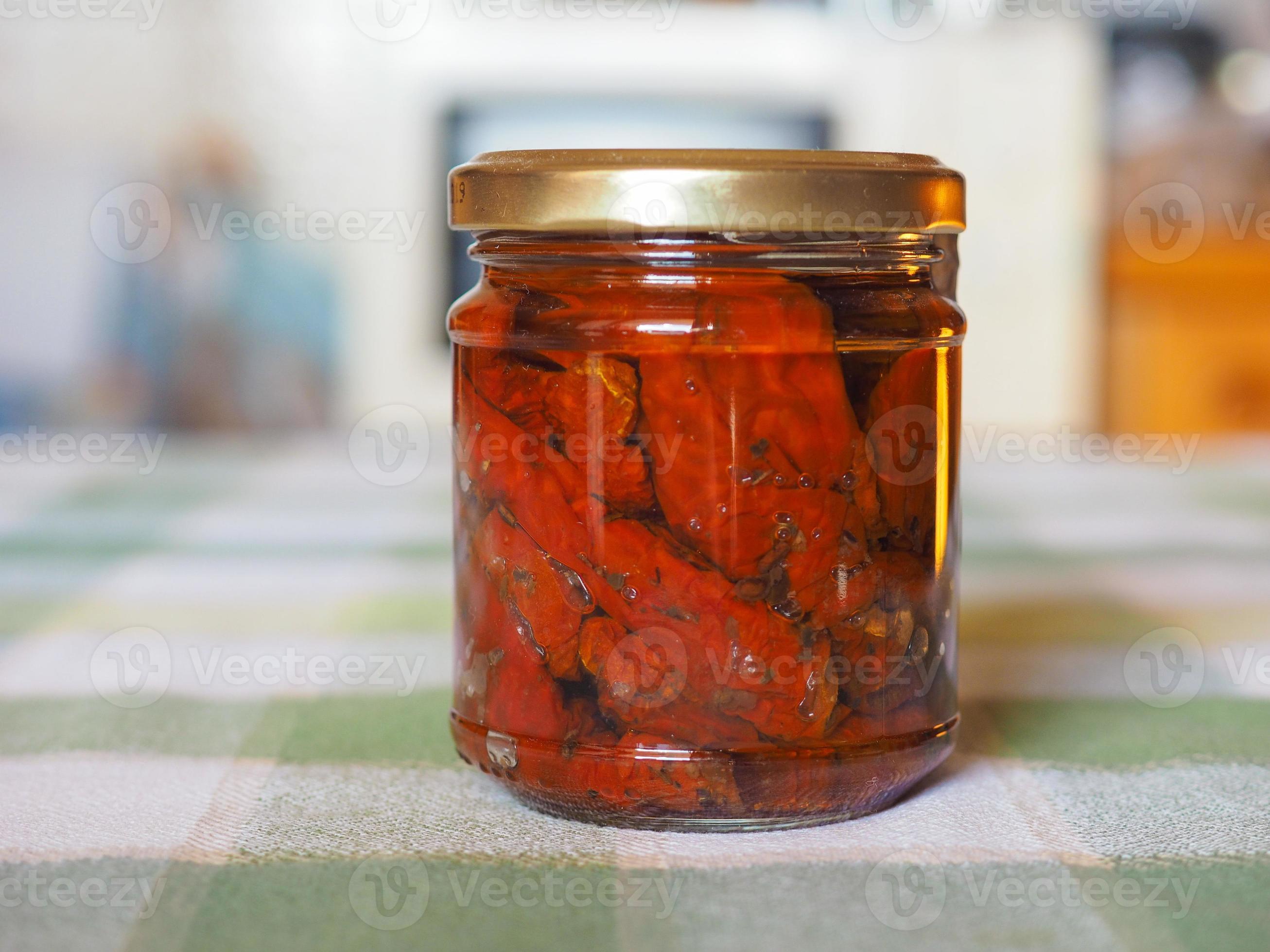 Jar of sundried tomato 5563480 Stock Photo at Vecteezy