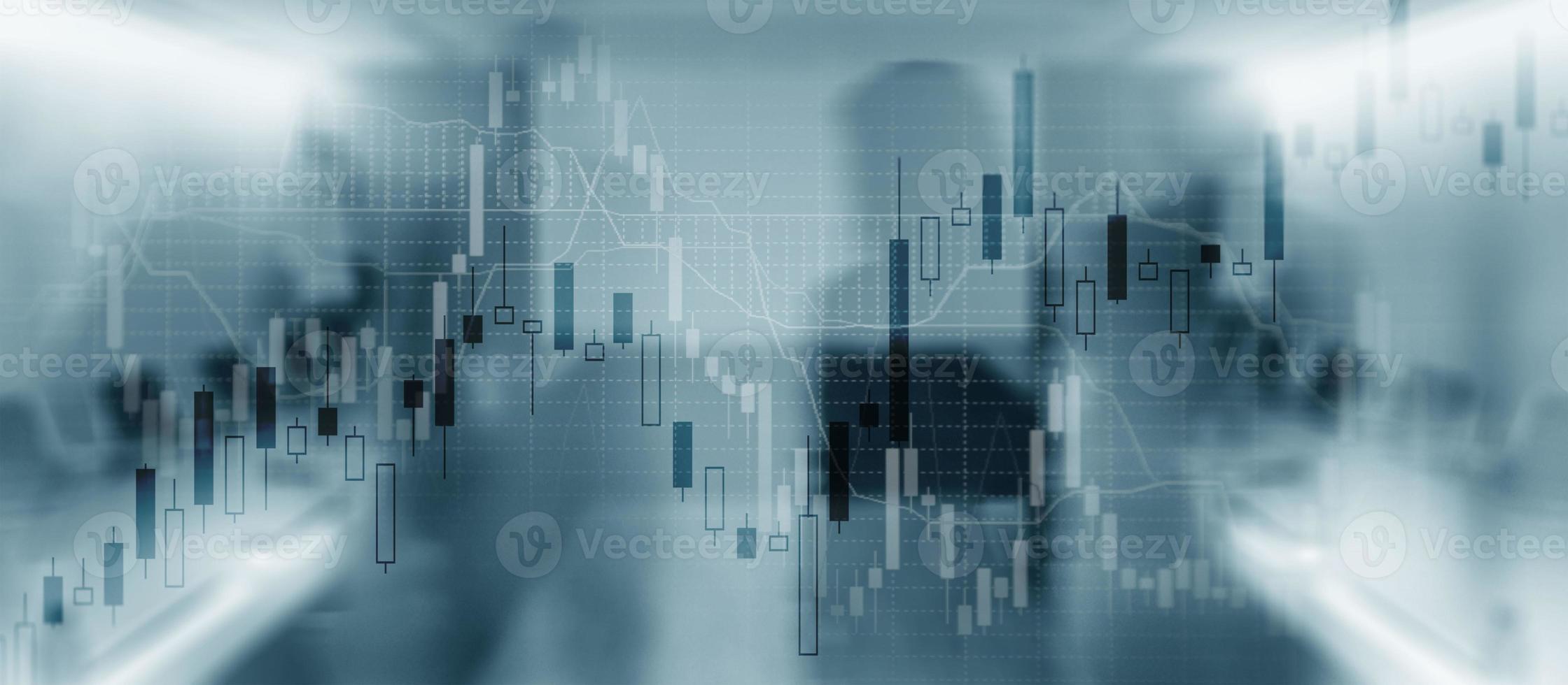 gráfico del mercado de valores. fondo abstracto para presentación foto