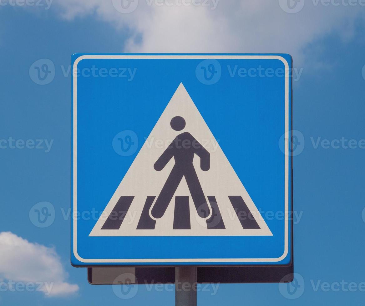 Zebra crossing sign photo