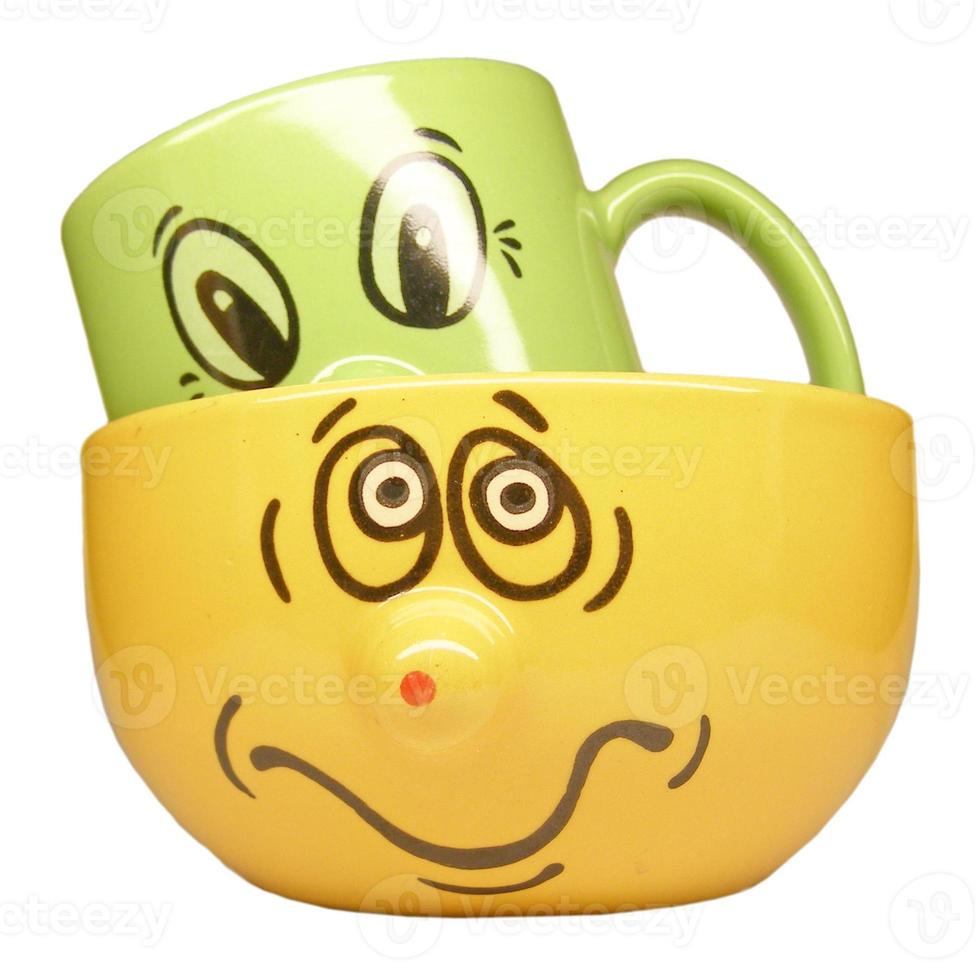 Mug cup on top of bowl photo