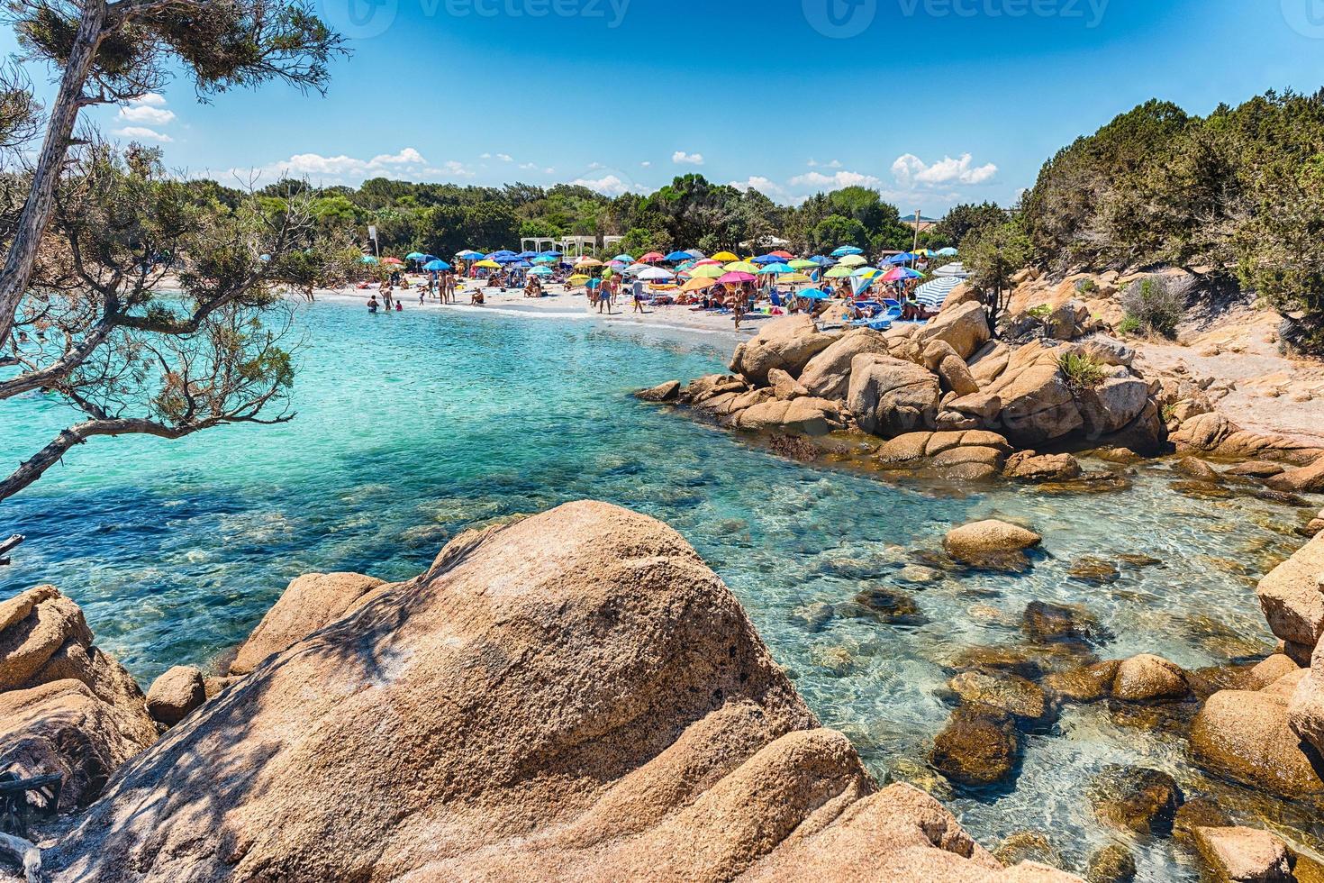 The scenic Capriccioli beach in Costa Smeralda, Sardinia, Italy photo