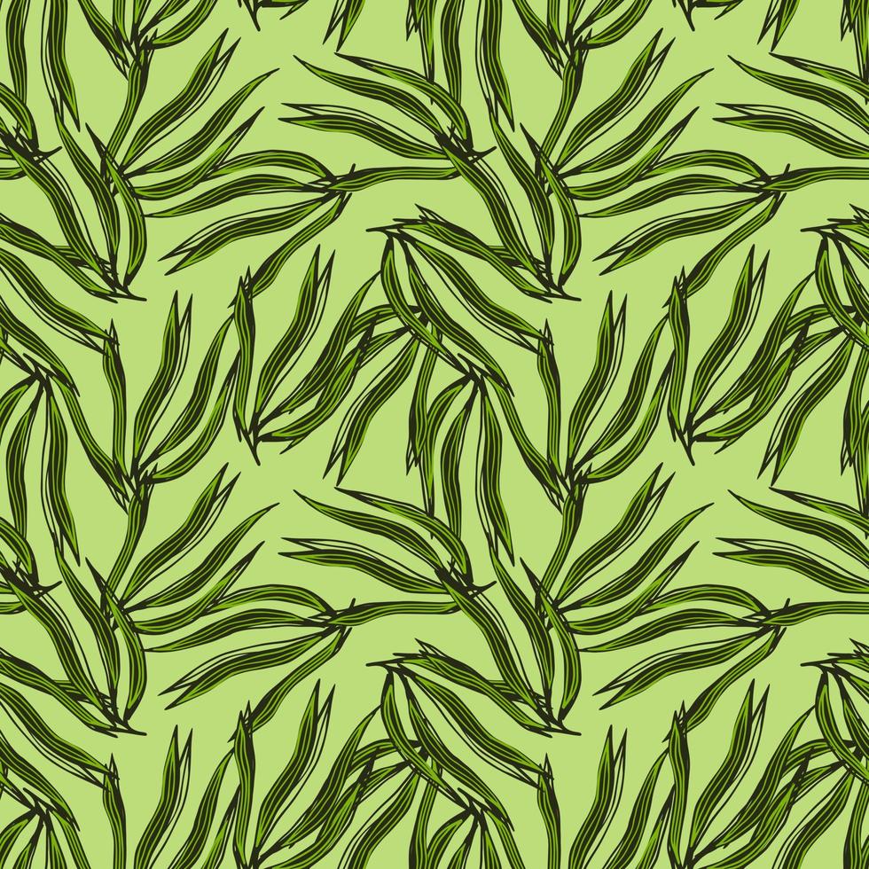 patrón sin costuras de algas verdes contemporáneas. papel pintado de plantas marinas. vector