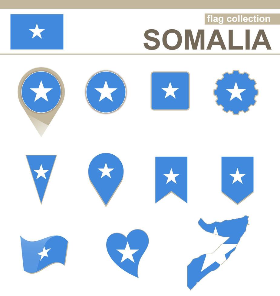 Somalia Flag Collection vector