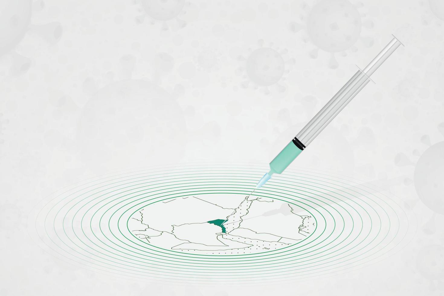 Eritrea vaccination concept, vaccine injection in map of Eritrea. Vaccine and vaccination against coronavirus, COVID-19. vector