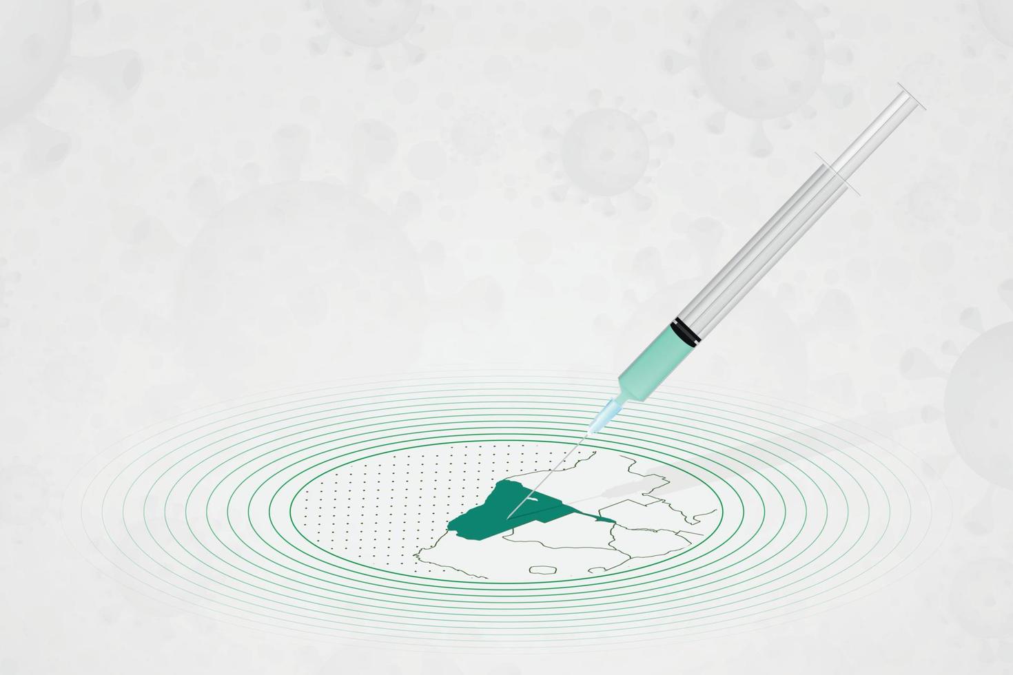 Namibia vaccination concept, vaccine injection in map of Namibia. Vaccine and vaccination against coronavirus, COVID-19. vector