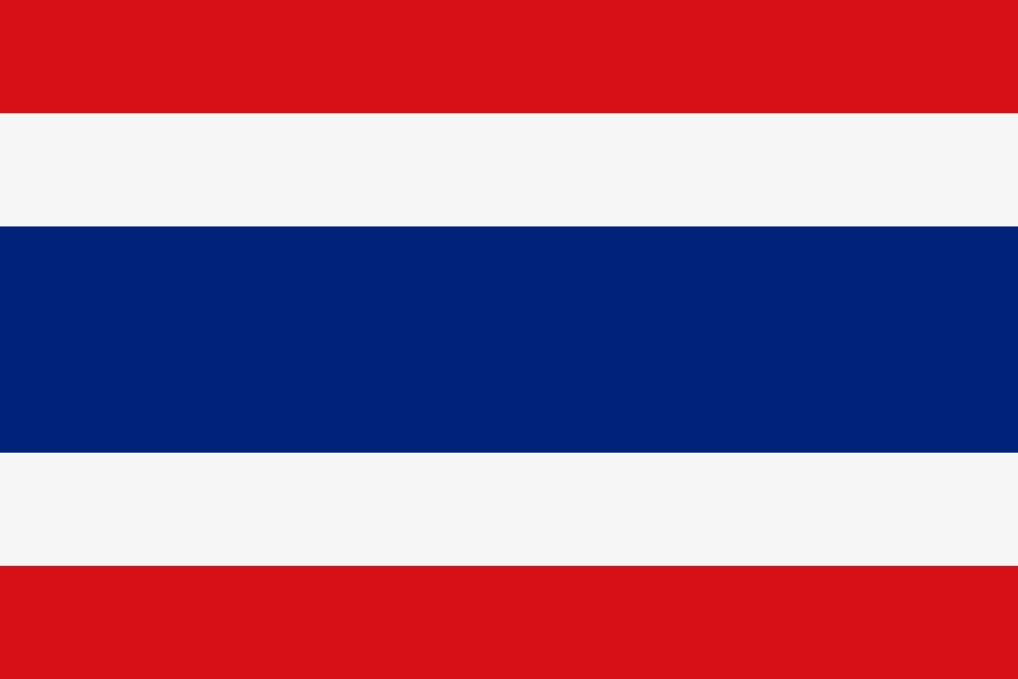 icono de vector de bandera tailandesa. la bandera de tailandia.