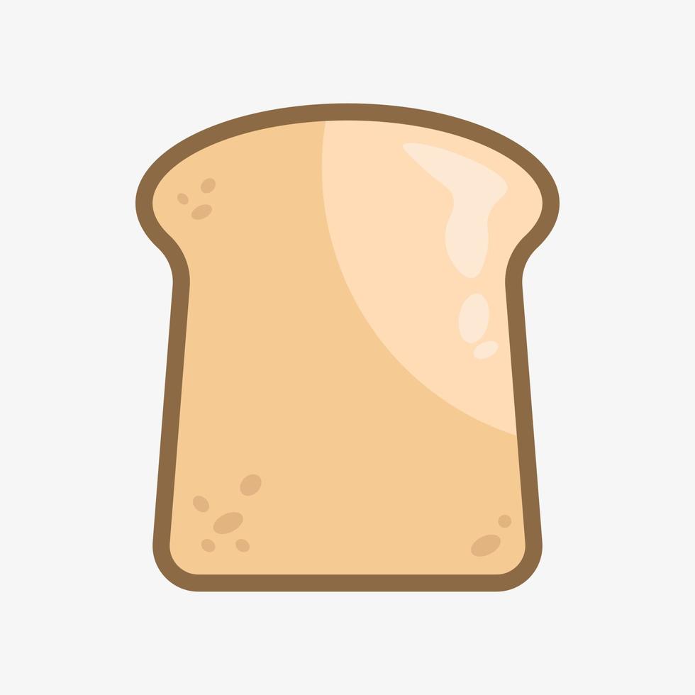 Sliced toast bread vector illustration isolated on white background. Breakfast concept toast in flat design style.