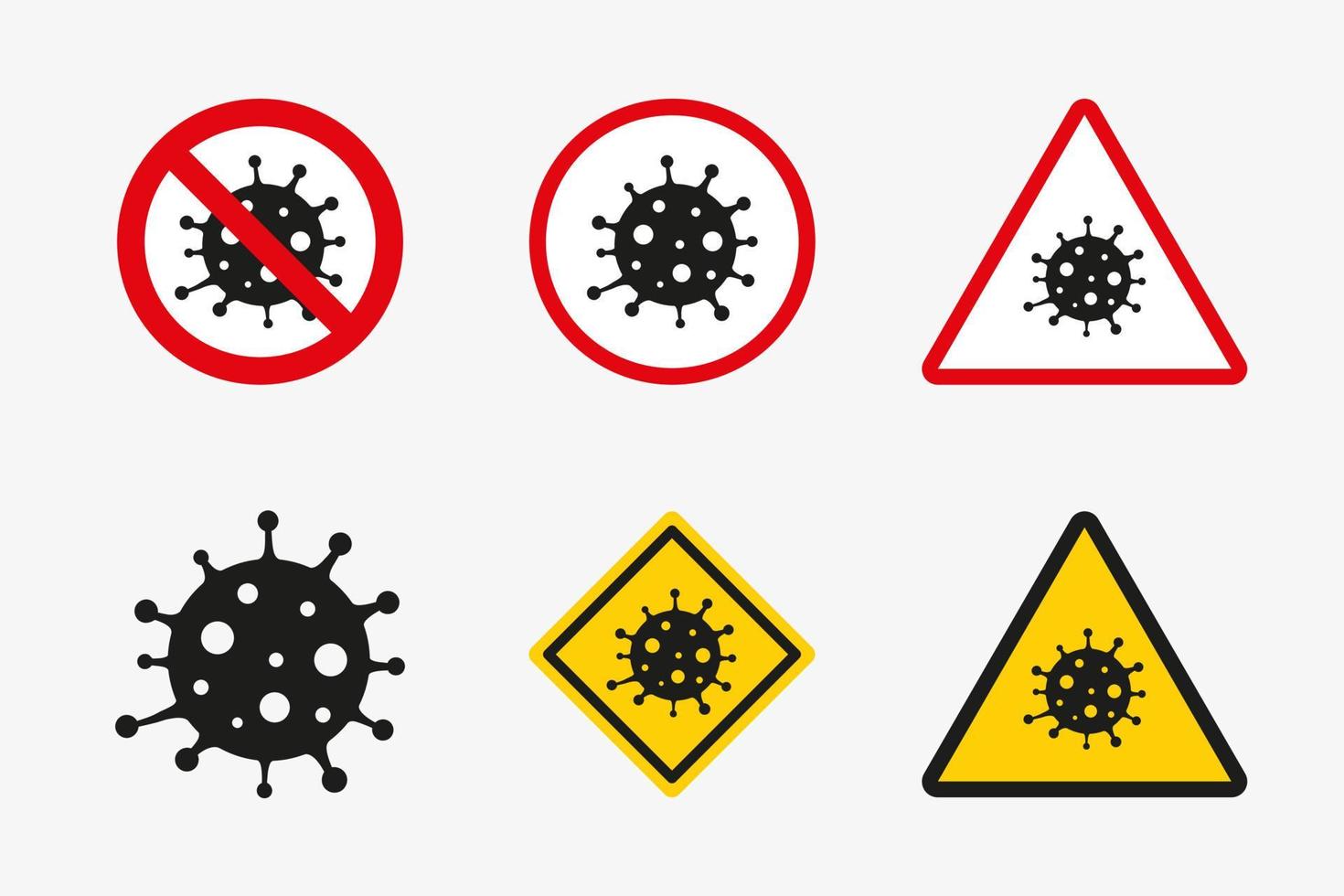 conjunto de colección de signos epidémicos. signos de virus vectoriales vector