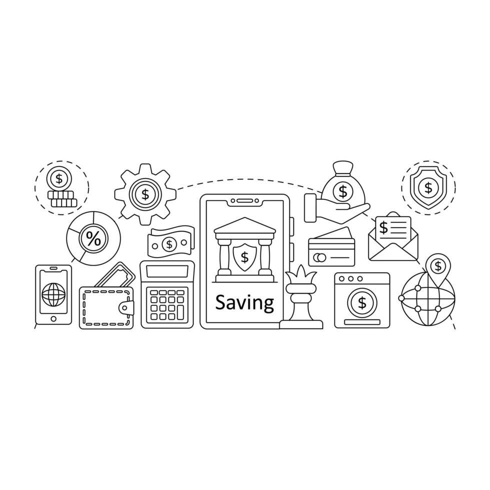 An eye catching design illustration of banking vector