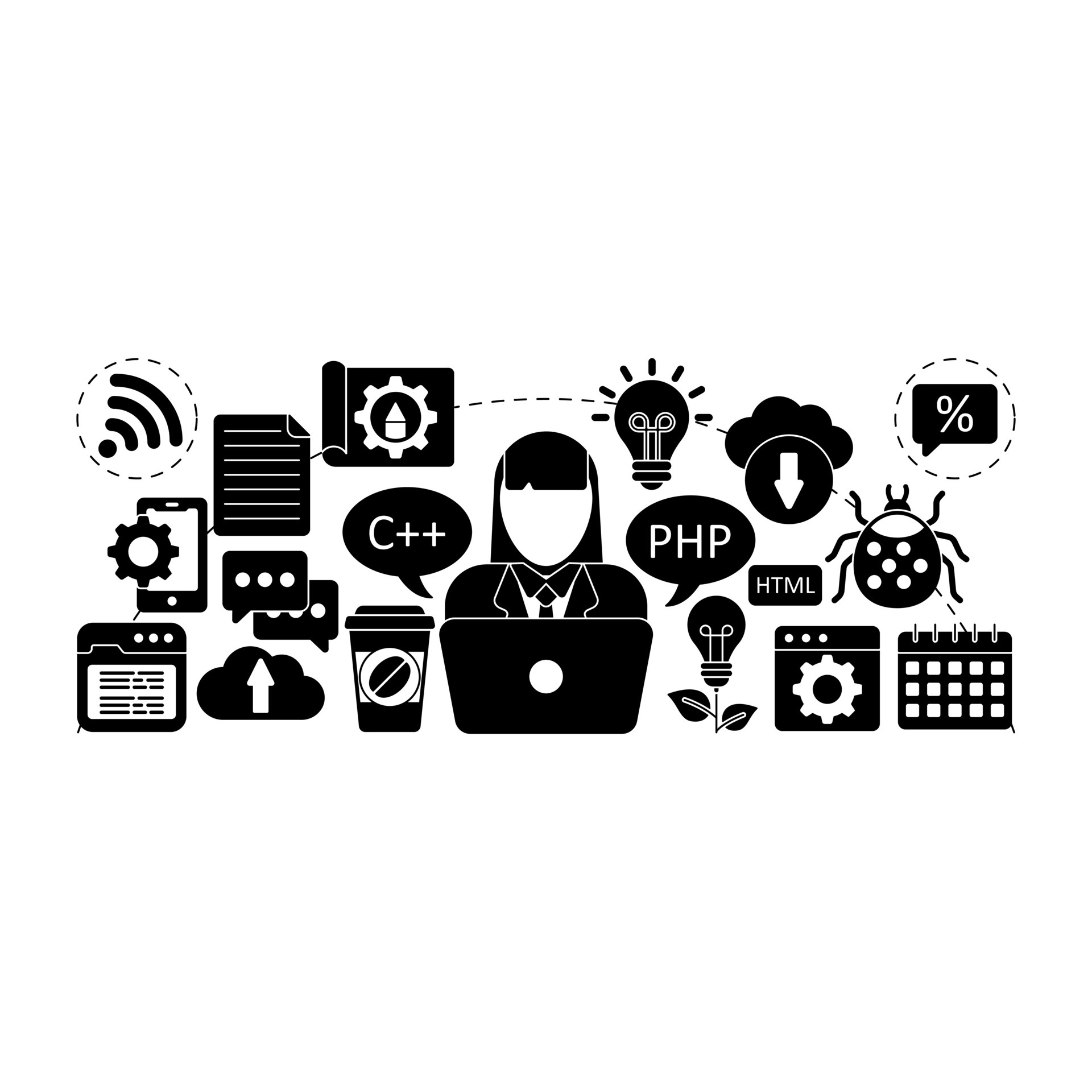 Programming illustration, editable vector 5565531 Vector Art at Vecteezy