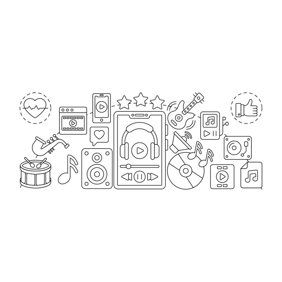 An editable design illustration of music vector