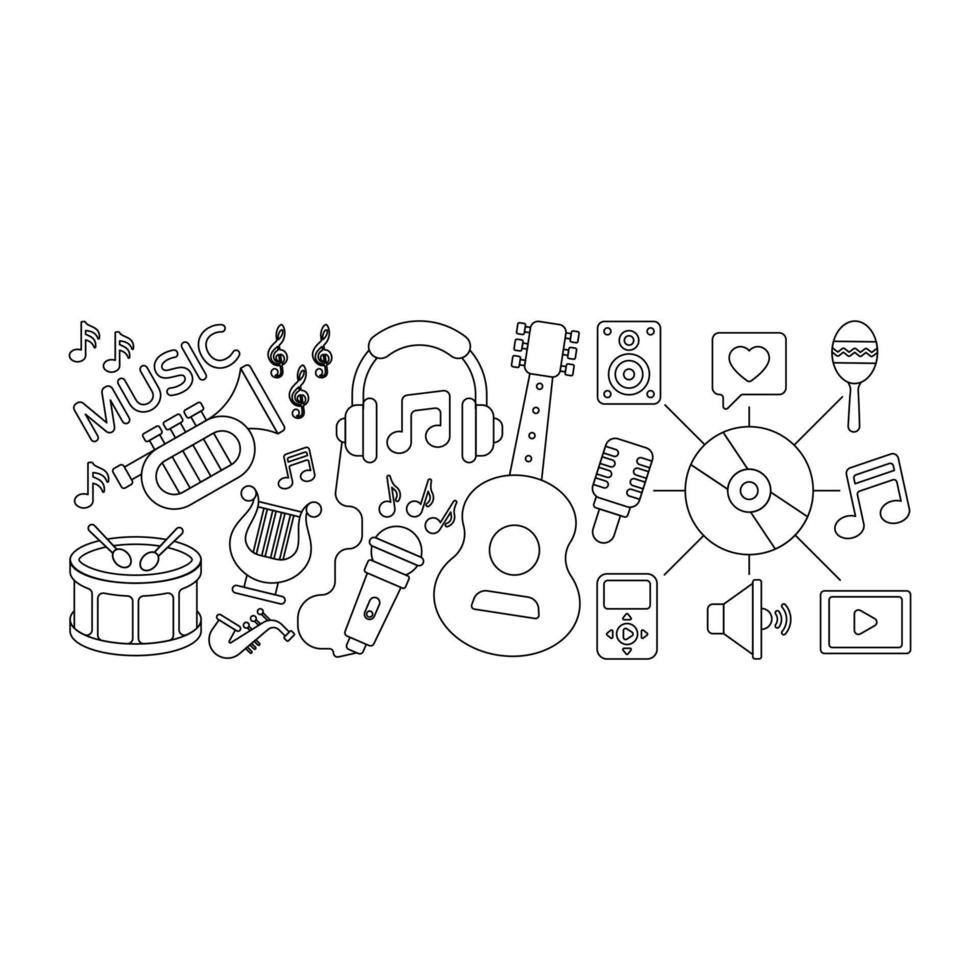 An editable design illustration of music vector