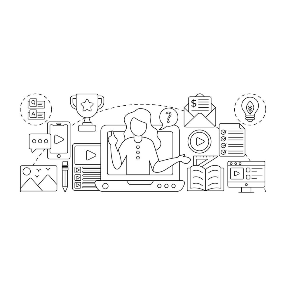 A unique design illustration of design studio vector
