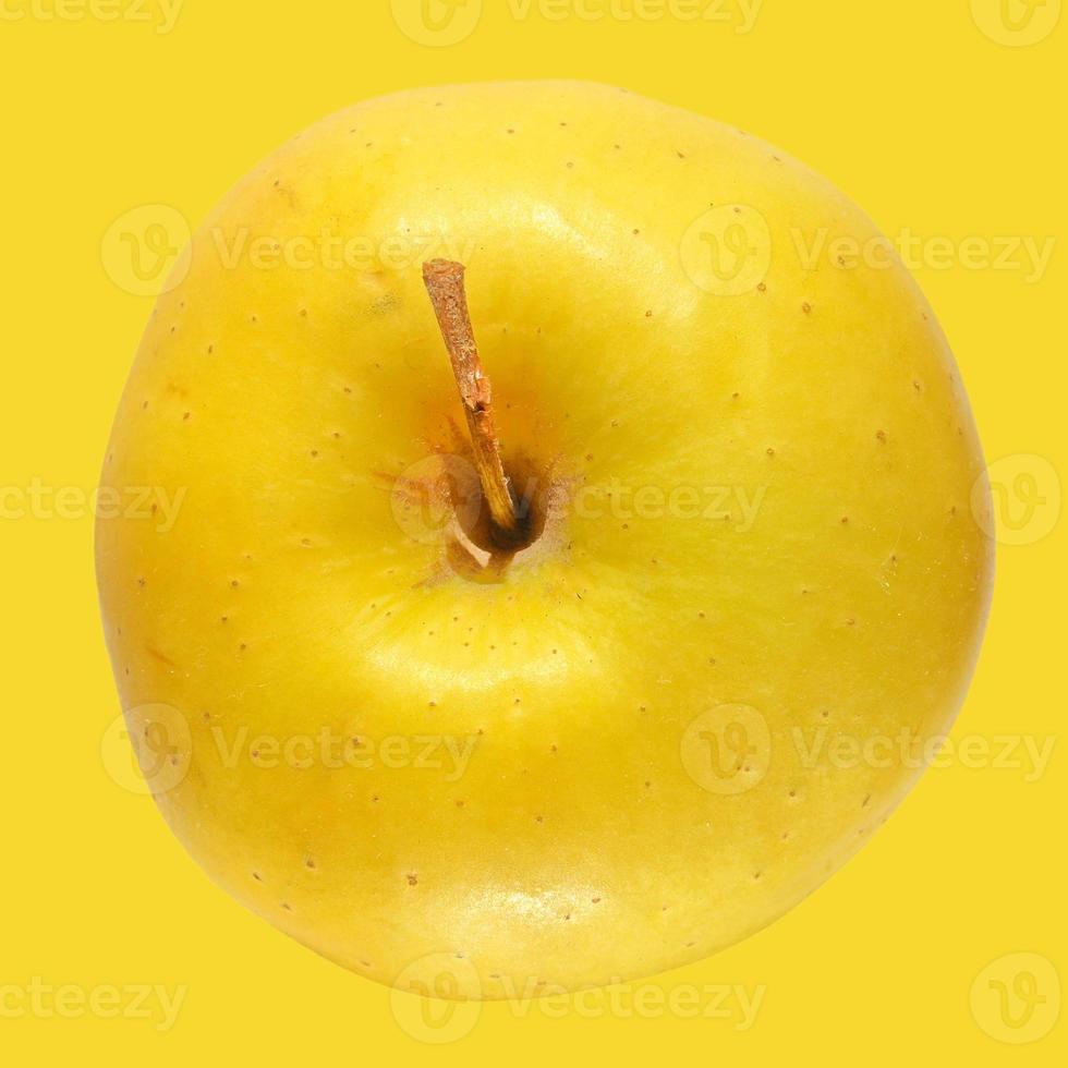 Yellow Apple over yellow photo